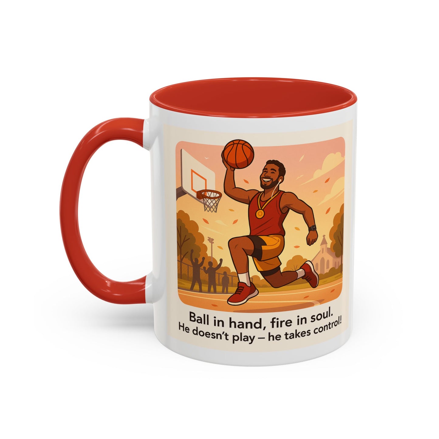 Dynamic Basketball Coffee Mug - Motivational Sports
