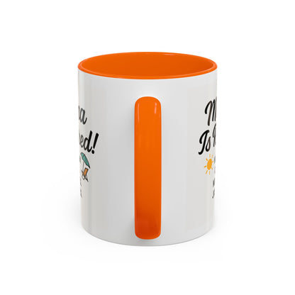 Retirement Celebration Coffee Mug - 'Mama Is Retired!' - Black Accent - 11oz & 15oz