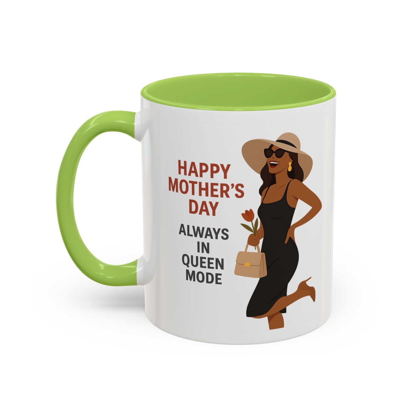 Queen Mode Mother's Day Coffee Mug | Stylish Black Accent Design