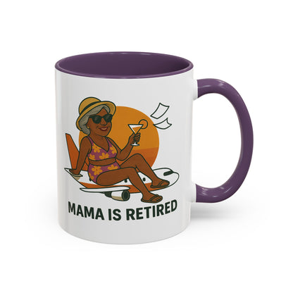 Charming Retired Mama Coffee Mug - Fun Gift for Retirement Celebration