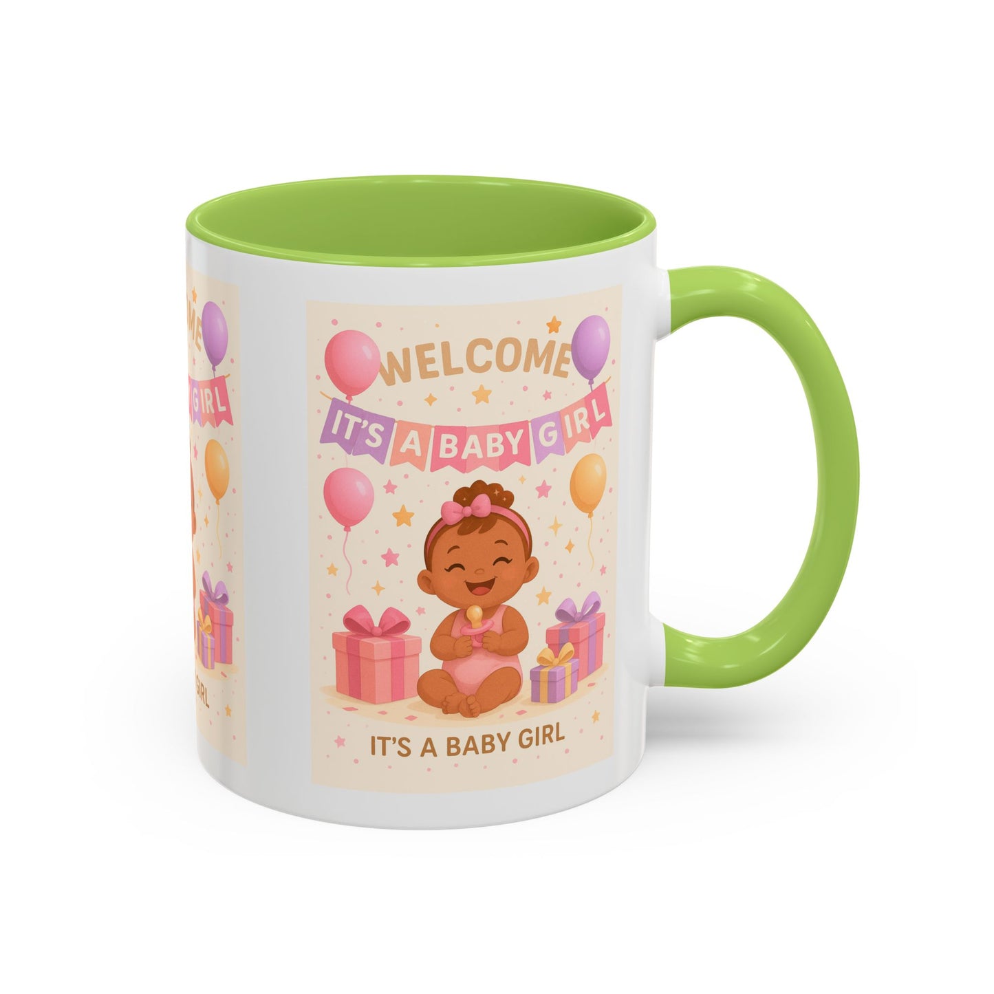 Personalized Baby Girl Welcome Mug - Cute Baby Design