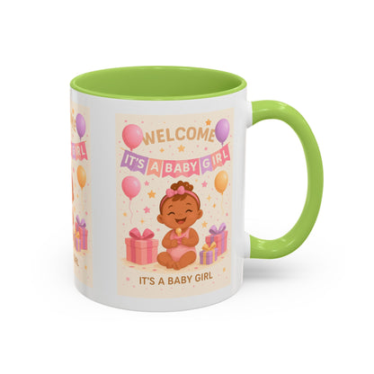 Personalized Baby Girl Welcome Mug - Cute Baby Design