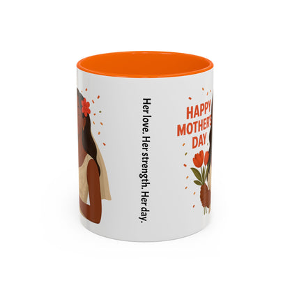 Elegant Mother's Day Accent Coffee Mug - Floral Gift, Tea Mug, Personalized Drinkware, Inspirational Cup, Birthday Present