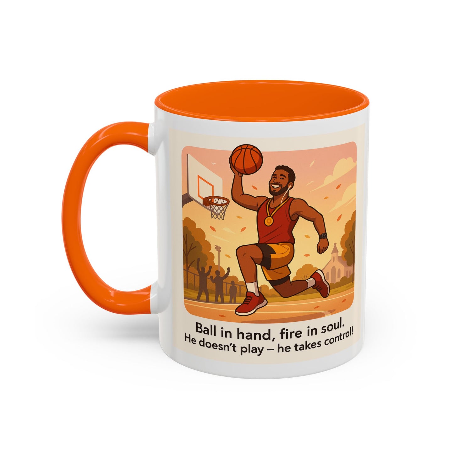 Dynamic Basketball Coffee Mug - Motivational Sports
