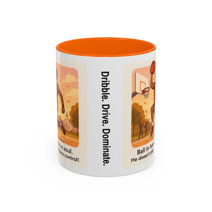 Dynamic Basketball Coffee Mug - Motivational Sports