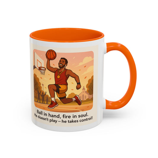 Dynamic Basketball Coffee Mug - Motivational Sports