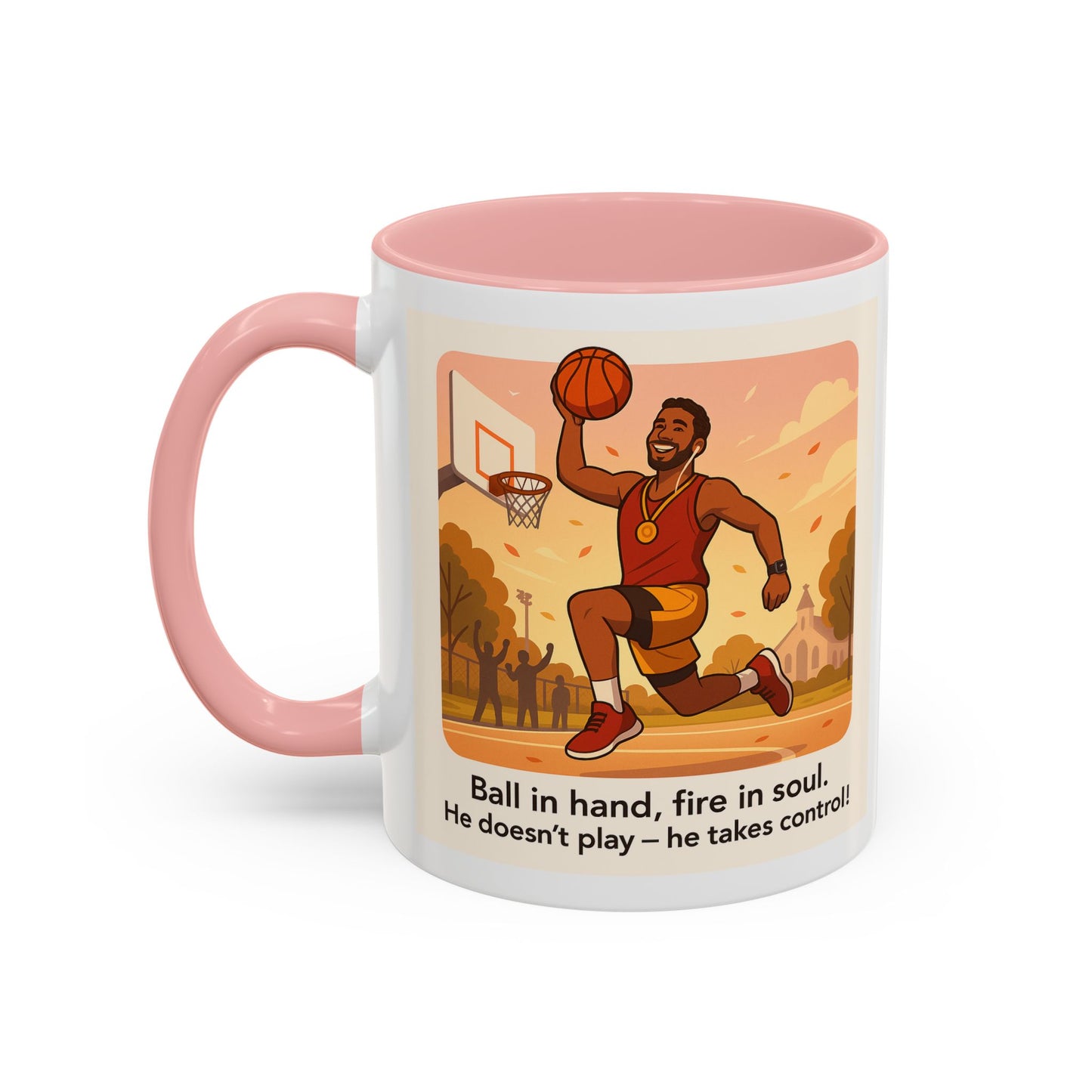 Dynamic Basketball Coffee Mug - Motivational Sports