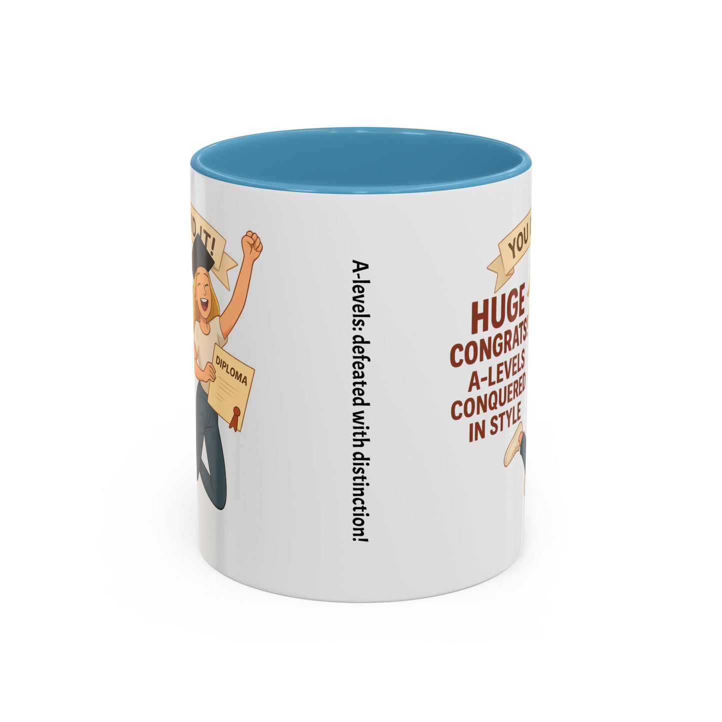 Celebratory Graduation Coffee Mug - 'You Did It!' A-Levels