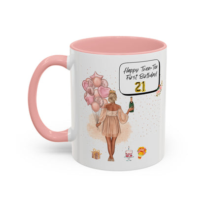 21st Birthday Celebration Coffee Mug, Funny Gift for Turning 21