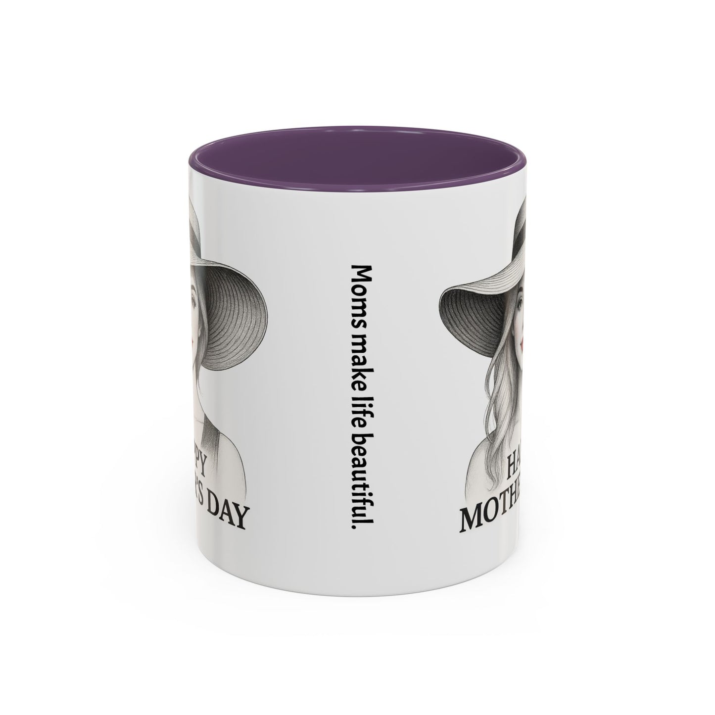 Happy Mother's Day Accent Coffee Mug - Stylish Gift for Moms