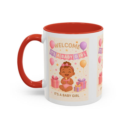 Personalized Baby Girl Welcome Mug - Cute Baby Design