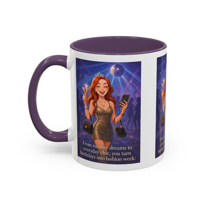 Chic Birthday Celebration Coffee Mug - Turn Birthdays into Fashion Week!