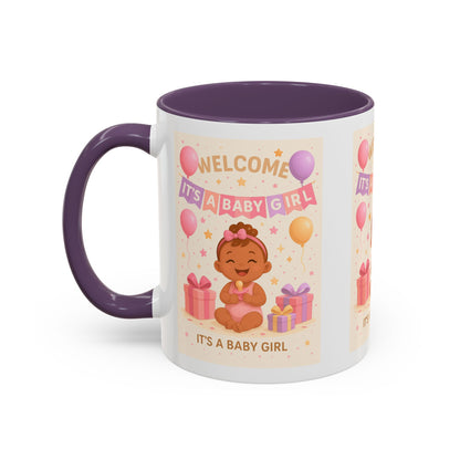 Personalized Baby Girl Welcome Mug - Cute Baby Design