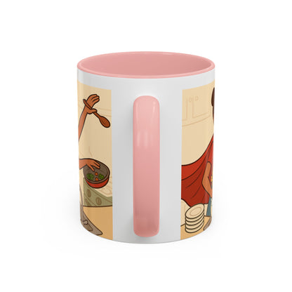 Super mom - Accent Coffee Mug (11, 15oz) - Mother's Day