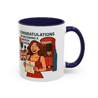Celebratory British Citizenship Mug, Unique Gift for New Citizens, Fun Coffee Cup, Personal Achievement