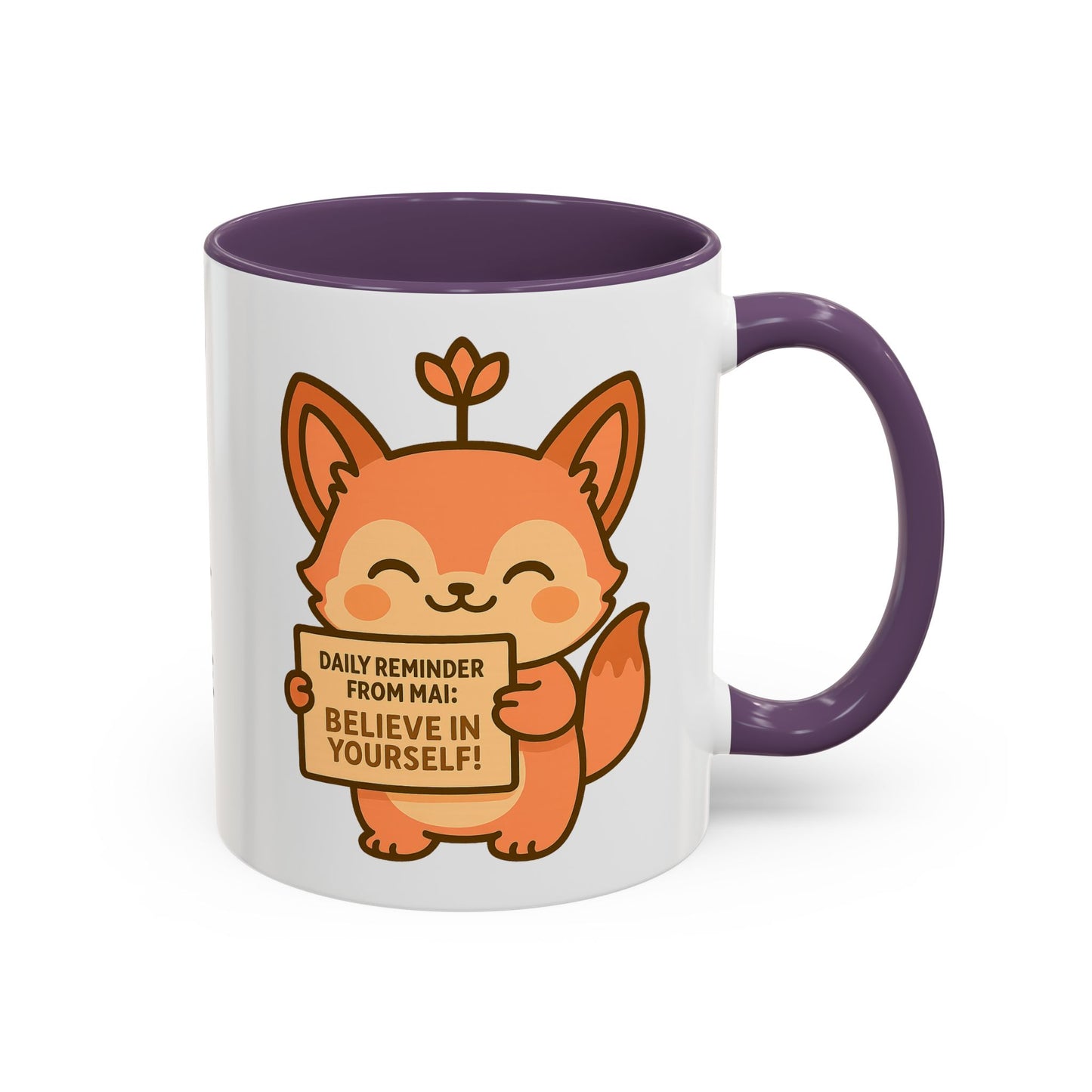 Motivational Accent Coffee Mug - 'Trust Your Intuition' & 'Believe In Yourself!'