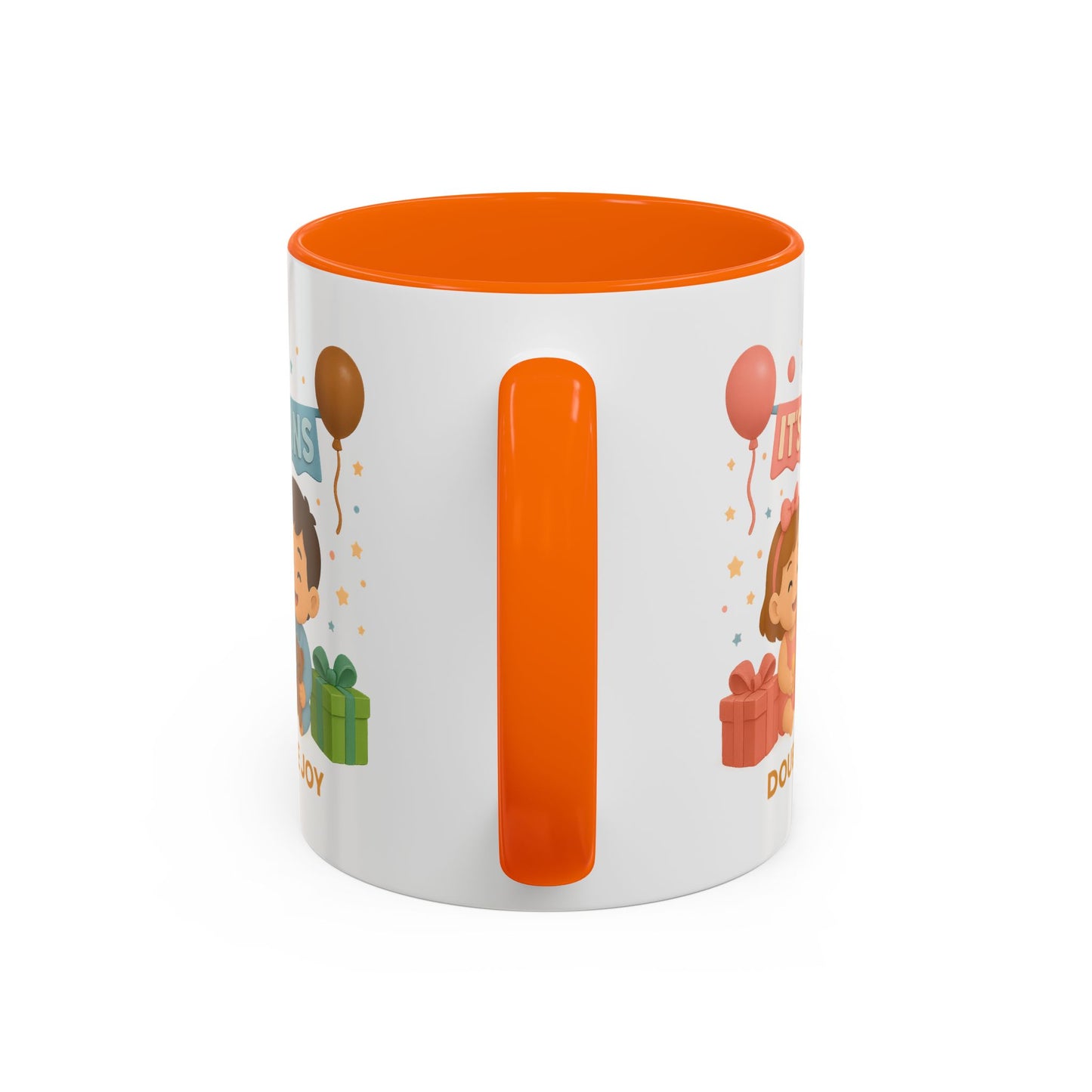 Funny Twin Celebration Coffee Mug - 'It's Twins, Double the Joy'