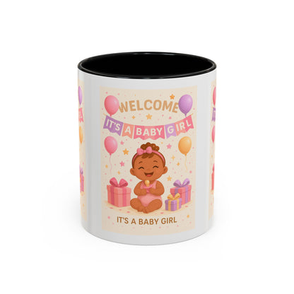 Personalized Baby Girl Welcome Mug - Cute Baby Design
