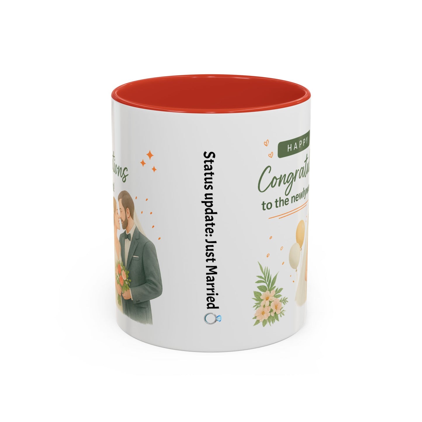 Personalized Wedding Congratulations Mug, Newlywed Gift, Custom Couples Cup, Bridal Shower Favor, Unique Wedding Keepsake