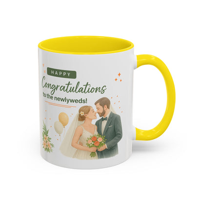 Personalized Wedding Congratulations Mug, Newlywed Gift, Custom Couples Cup, Bridal Shower Favor, Unique Wedding Keepsake