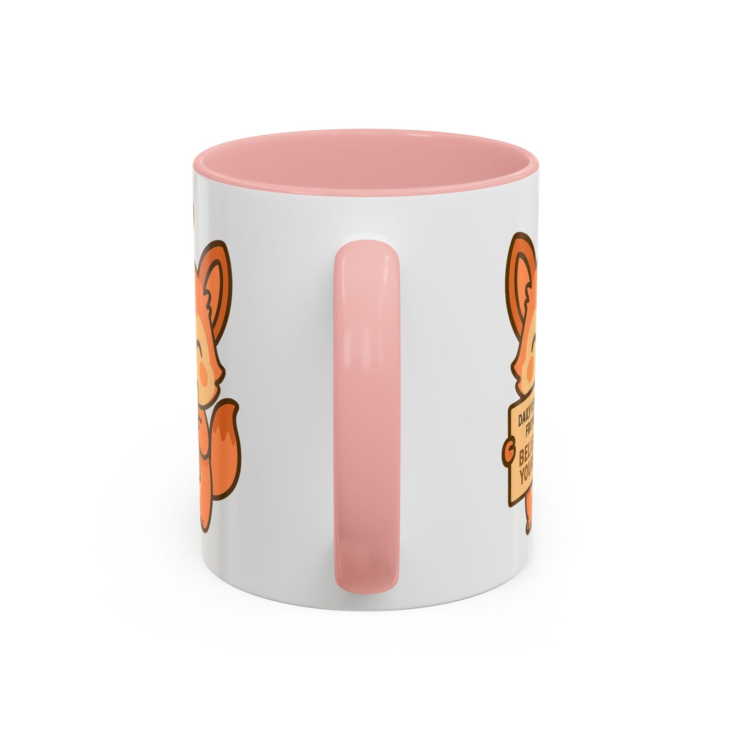 Motivational Accent Coffee Mug - 'Trust Your Intuition' & 'Believe In Yourself!'