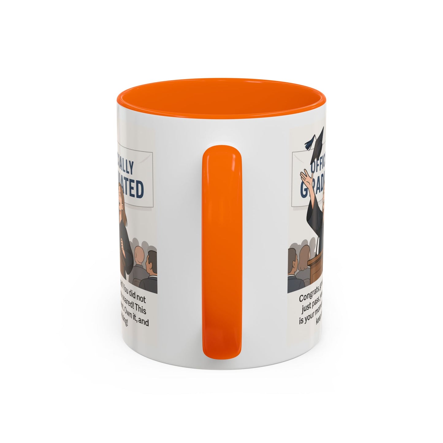 Officially Graduated Coffee Mug - Celebratory Graduation Gift for Grads - Motivational 11oz & 15oz Accent Mug