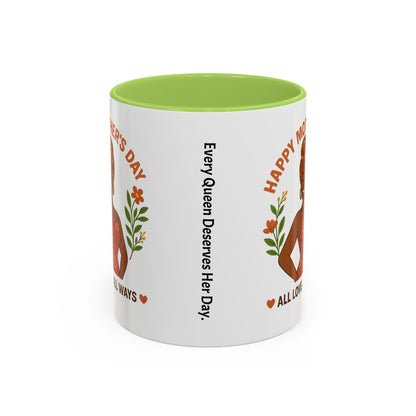 Happy Mother's Day Coffee Mug - Every Queen Deserves Her Day - Afro