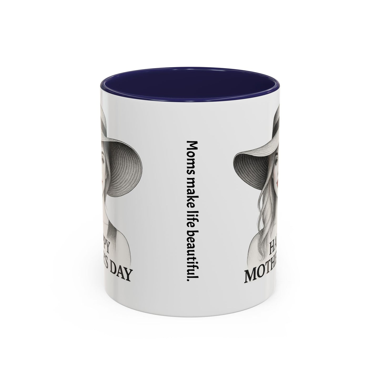 Happy Mother's Day Accent Coffee Mug - Stylish Gift for Moms