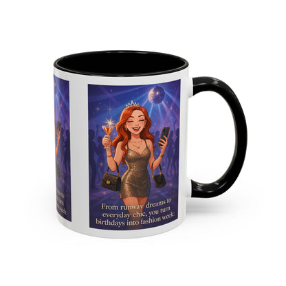 Chic Birthday Celebration Coffee Mug - Turn Birthdays into Fashion Week!