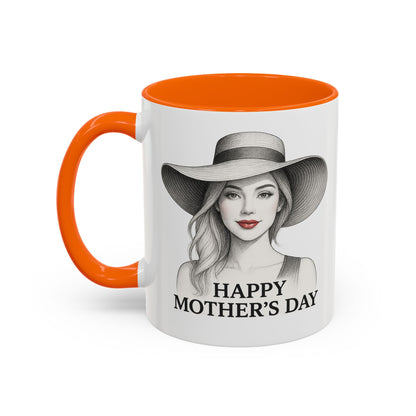 Happy Mother's Day Accent Coffee Mug - Stylish Gift for Moms