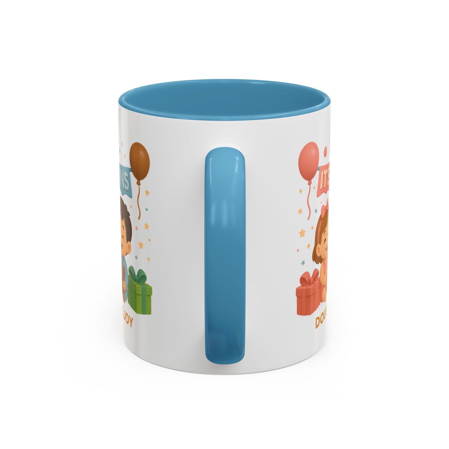 Funny Twin Celebration Coffee Mug - 'It's Twins, Double the Joy'
