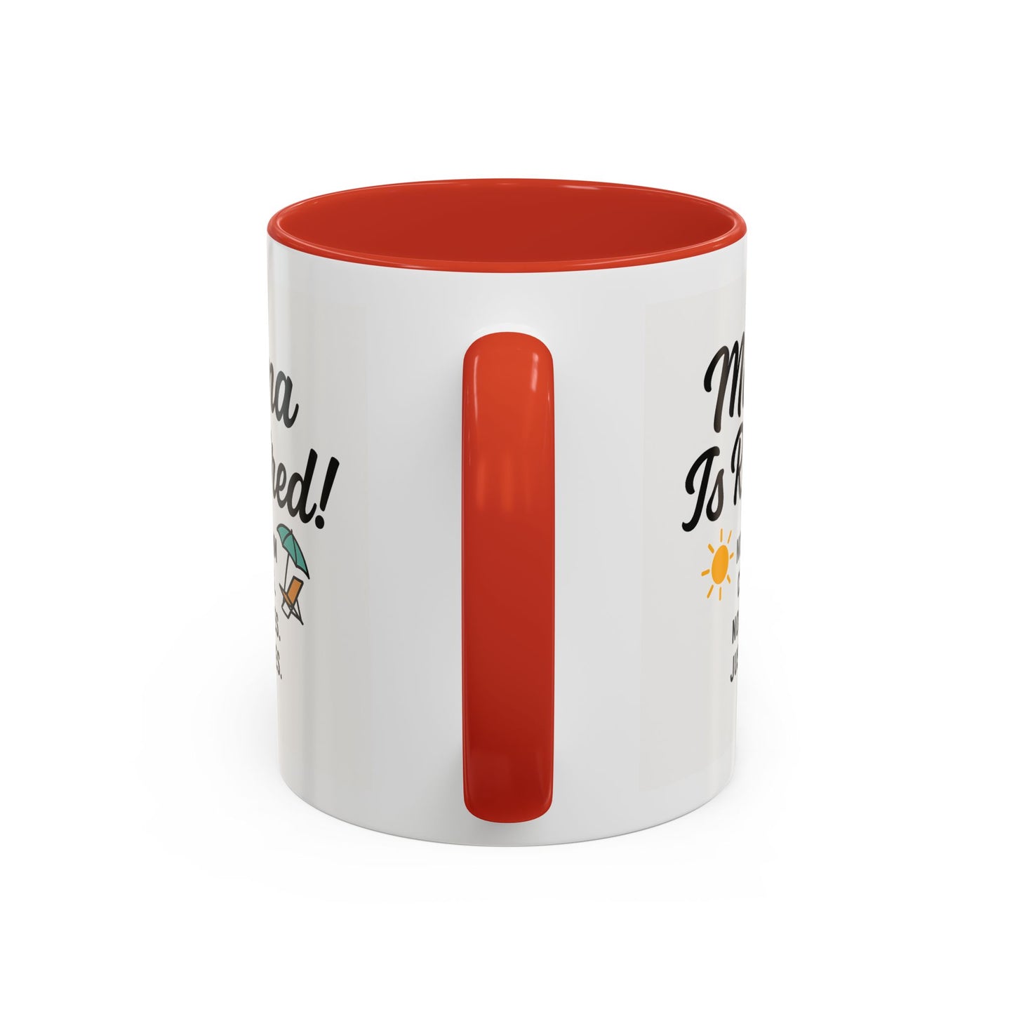 Retirement Celebration Coffee Mug - 'Mama Is Retired!' - Black Accent - 11oz & 15oz