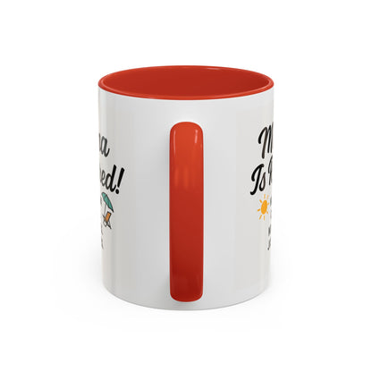 Retirement Celebration Coffee Mug - 'Mama Is Retired!' - Black Accent - 11oz & 15oz