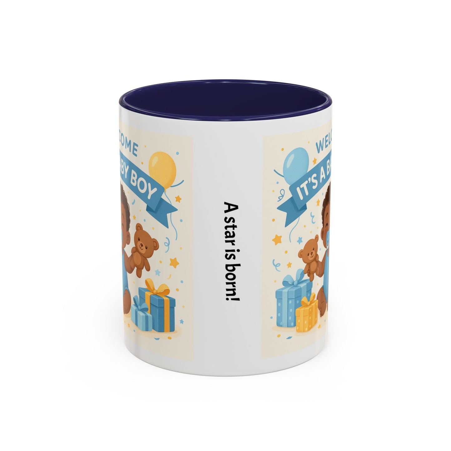 Baby Boy Announcement Coffee Mug, Newborn, Welcome Baby Boy Gift