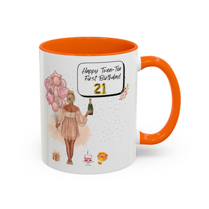 21st Birthday Celebration Coffee Mug, Funny Gift for Turning 21