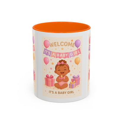Personalized Baby Girl Welcome Mug - Cute Baby Design