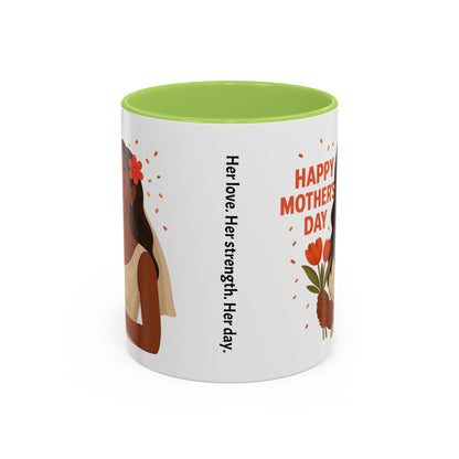 Elegant Mother's Day Accent Coffee Mug - Floral Gift, Tea Mug, Personalized Drinkware, Inspirational Cup, Birthday Present