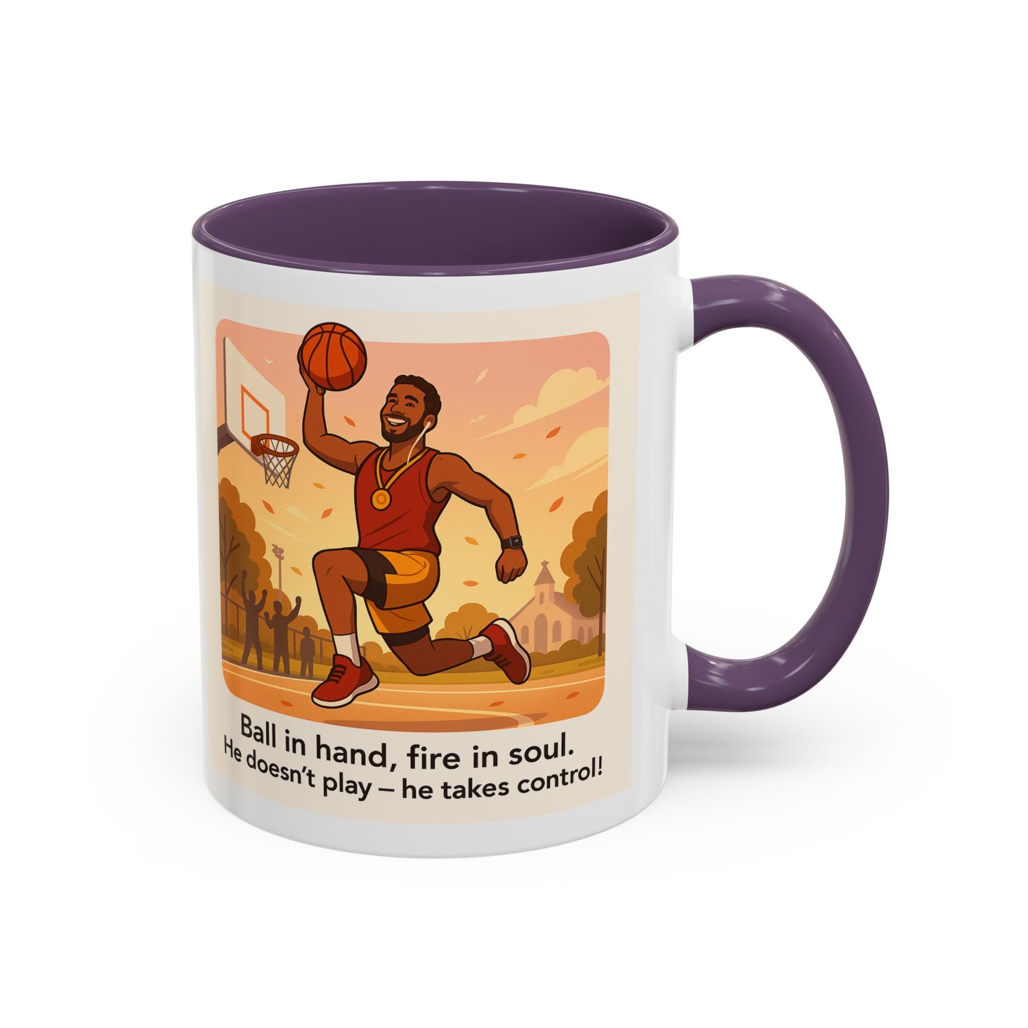 Dynamic Basketball Coffee Mug - Motivational Sports