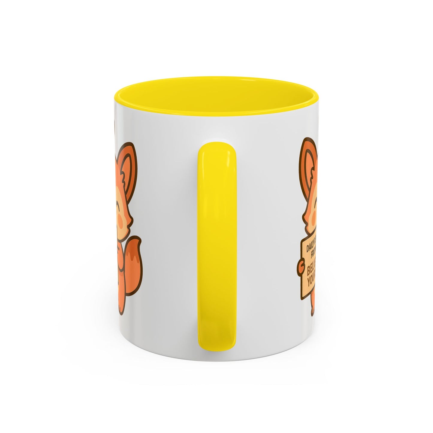Motivational Accent Coffee Mug - 'Trust Your Intuition' & 'Believe In Yourself!'