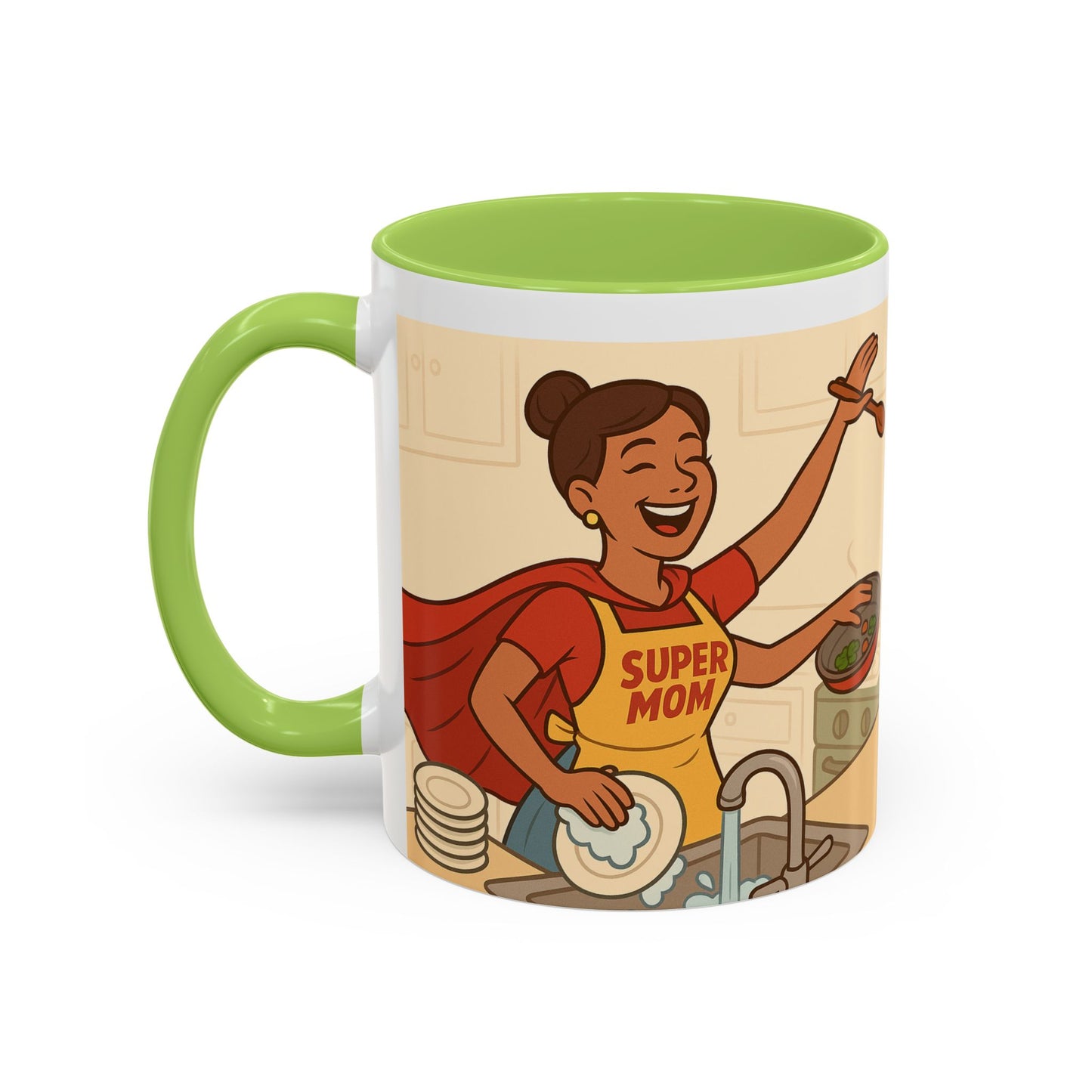 Super mom - Accent Coffee Mug (11, 15oz) - Mother's Day
