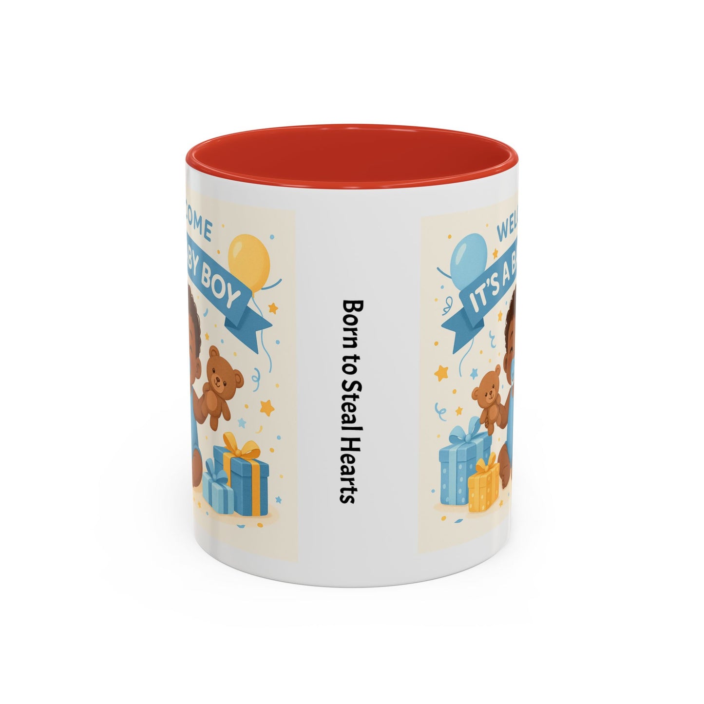 Welcome Baby Boy Coffee Mug - Born to Steal Hearts - Perfect Baby Shower Gift
