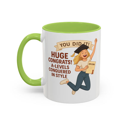 Celebratory Graduation Coffee Mug - 'You Did It!' A-Levels