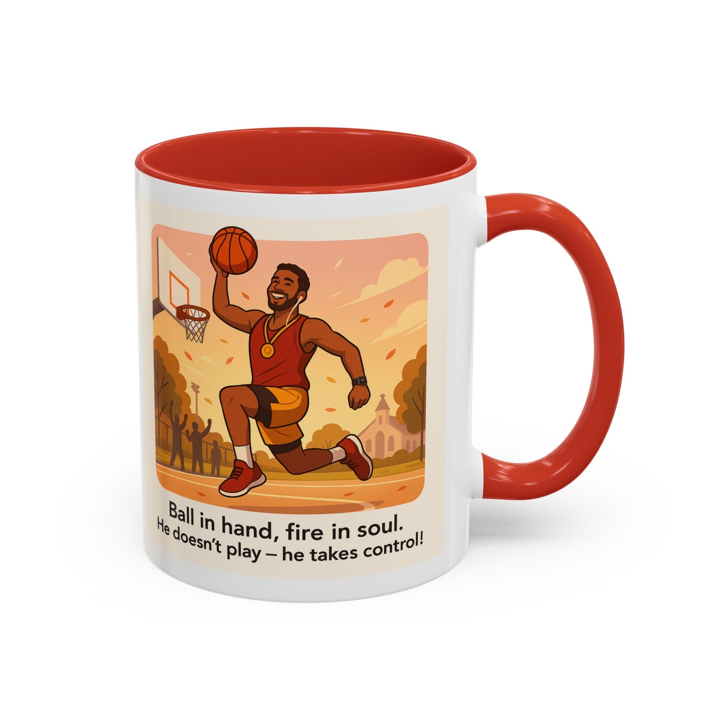 Dynamic Basketball Coffee Mug - Motivational Sports
