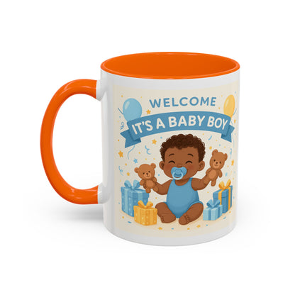 Baby Boy Announcement Coffee Mug, Newborn, Welcome Baby Boy Gift