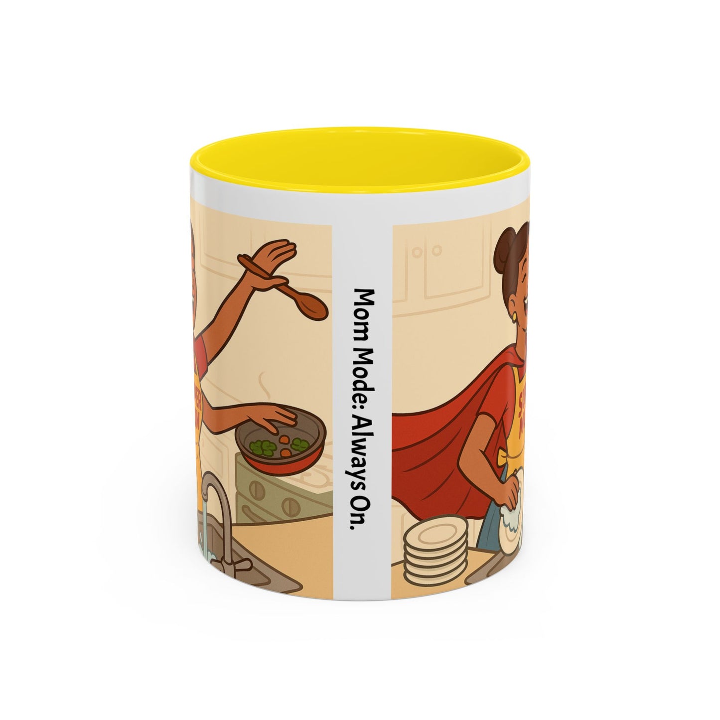 Super mom - Accent Coffee Mug (11, 15oz) - Mother's Day