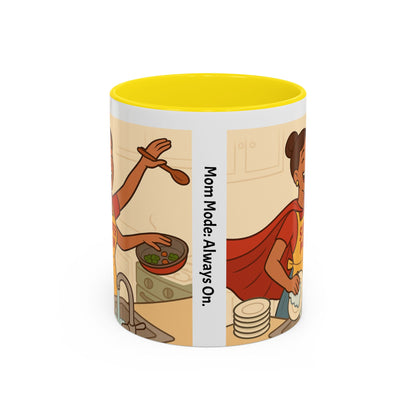 Super mom - Accent Coffee Mug (11, 15oz) - Mother's Day