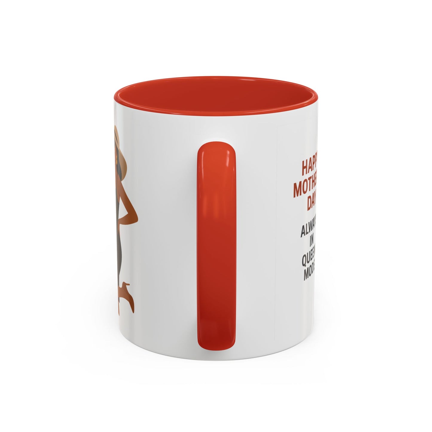 Queen Mode Mother's Day Coffee Mug | Stylish Black Accent Design