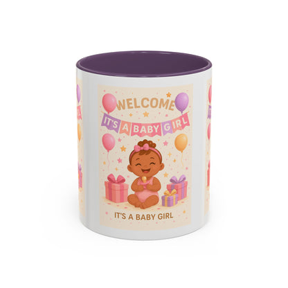 Personalized Baby Girl Welcome Mug - Cute Baby Design