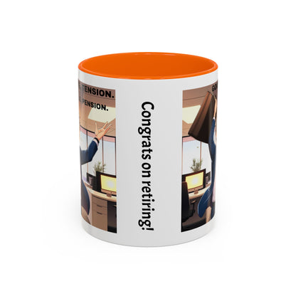 Retirement Celebration Coffee Mug - Goodbye Tension, Hello Pension!
