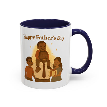 Happy Father's Day Coffee Mug - Celebrate Dad with Joyful Family Design